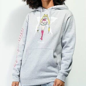 Primitive Gray Hoodie with Anime Graphic